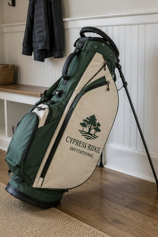 Custom golf bags — customer photo