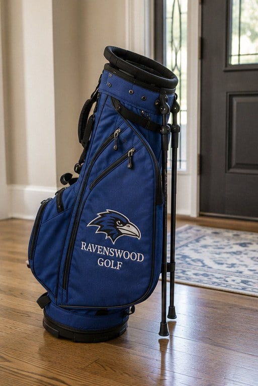 Golf bags with logo — customer photo